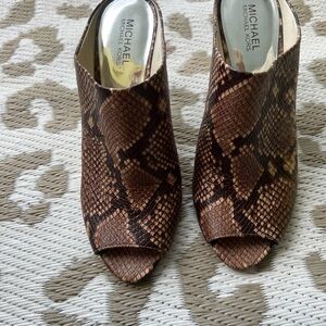 Michael Kors Brown Snake Print Women's heels shoes size 11